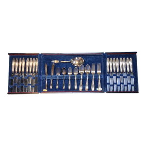 C 1910s International Silver Co. Ambassador Silver Plate Flatware Set Service for 8-46 Pieces Total