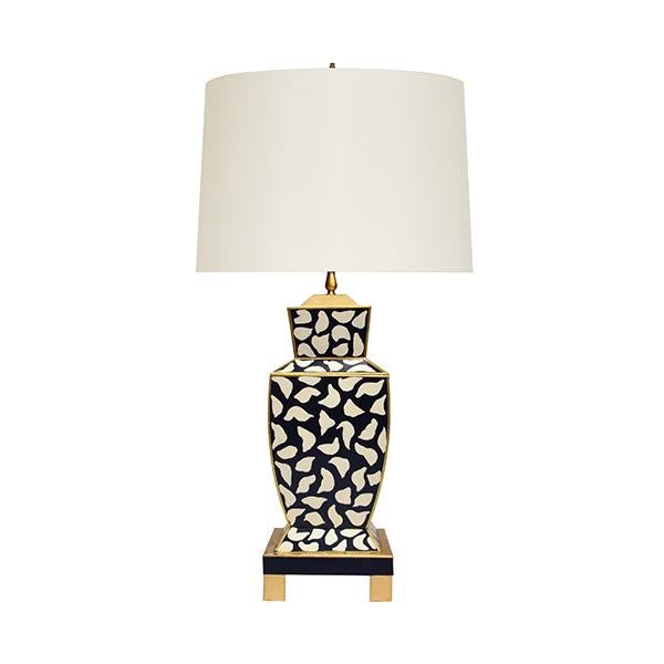 Modern Leopard Painted Tole Lamp For Sale - Image 3 of 3