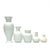Mid-Century Modern White Textured Ceramic Mid-Century Vase Curation, Made in Germany - Group of 5 For Sale - Image 3 of 18
