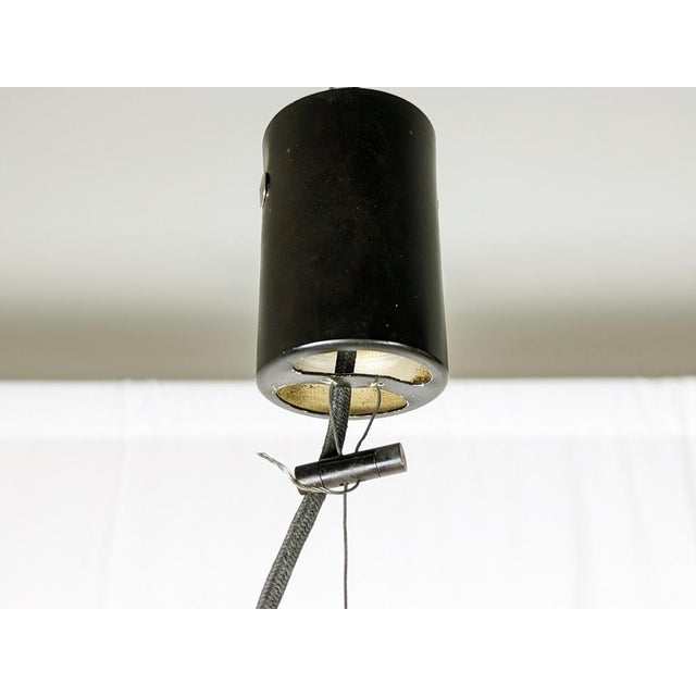 Mid-Century Modern Orange & White Incamiciato Murano Glass Pendant Lamp attributed to Vistosi, 1960s For Sale - Image 3 of 14