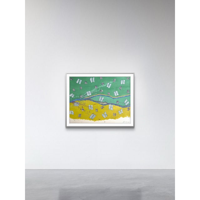 Abstract Barbara Beck Abstract Painting on Paper 1996 For Sale - Image 3 of 4