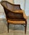 Mid 20th Century Mid 20th Century Faux Bamboo and Cane Barrel Chairs With Blockprint Upholstery - Set of 4 For Sale - Image 5 of 12
