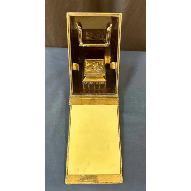 Gold Early 20th Century American Equestrian Style Inkwell For Sale - Image 8 of 12