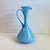 Italian Art Glass Pitcher Sky Blue Cased Glass Turquoise Vessel Attributed to Empoli Italy No maker marks or labels,...