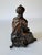 Ansonia Clock Company Antique Ansonia Figural Clock Top Seated Woman With Lyre Cast Metal Statue For Sale - Image 4 of 9