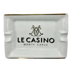 Vintage Le Casino Monte-Carlo France Ashtray Dish White Porcelain