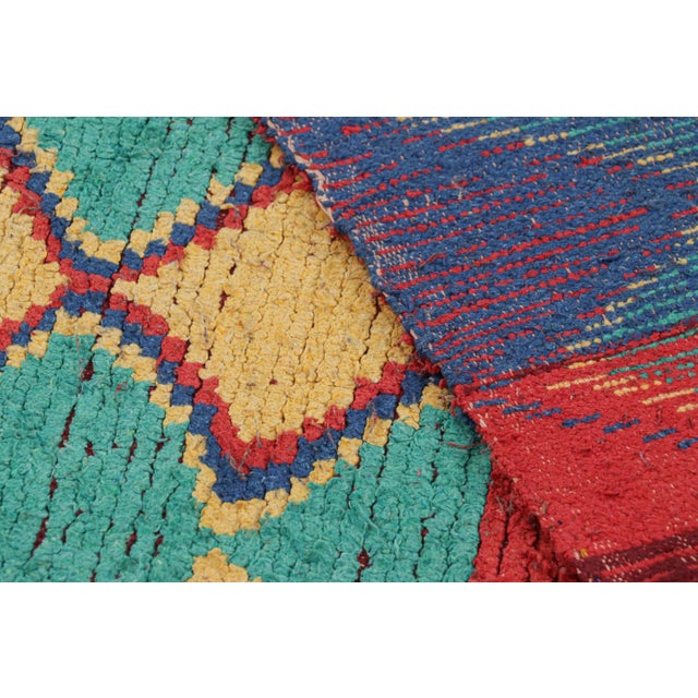 Textile Vintage Moroccan Rug With Polychromatic Diamond Patterns, From Rug & Kilim For Sale - Image 7 of 7