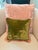 Textile Anke Drechsel Olive Green Silk Velvet Pillow With Blush Fringe Trim For Sale - Image 7 of 8