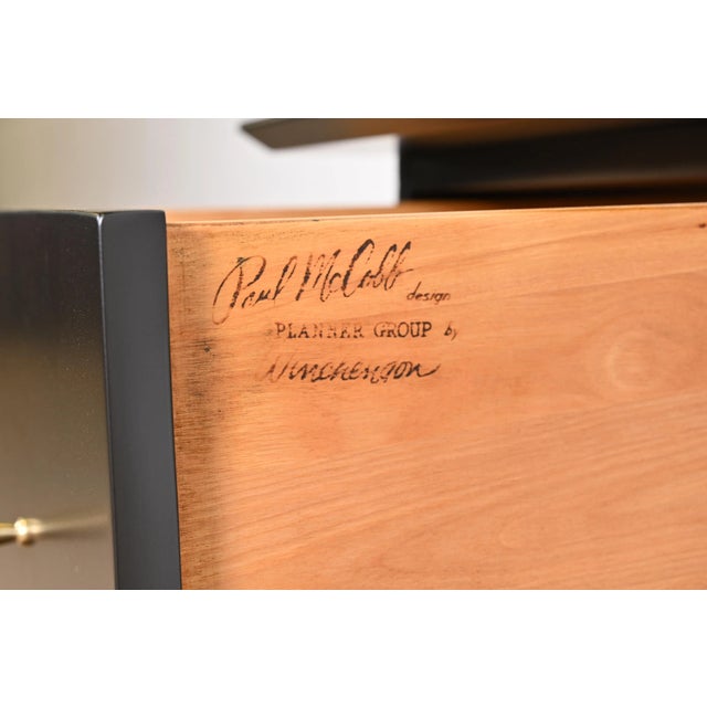 Black Paul McCobb Planner Group Mid-Century Modern Writing Desk, Newly Refinished For Sale - Image 8 of 13