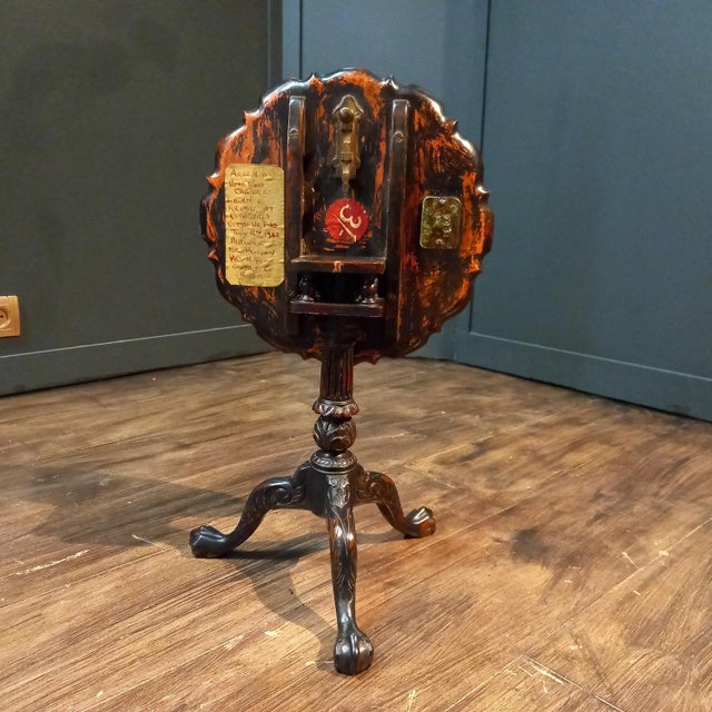 Antique Georgian Mahogany Tilt-Top Side Table, 1904 For Sale - Image 15 of 17