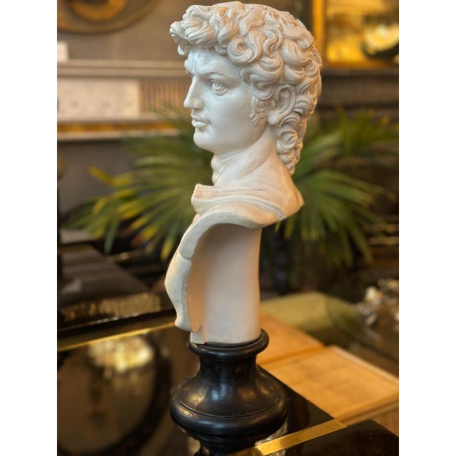 Composite Marble Bust of David For Sale - Image 6 of 11