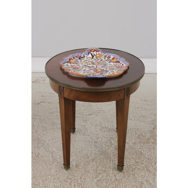 1950s French Gien Louis XVI Tray Top Oval Side Table For Sale - Image 5 of 15