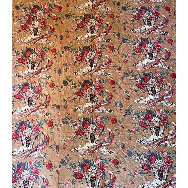 Early 19th Century Antique Early 19th Century English Chintz Quilted Coverlet Circa 1830 For Sale - Image 5 of 10