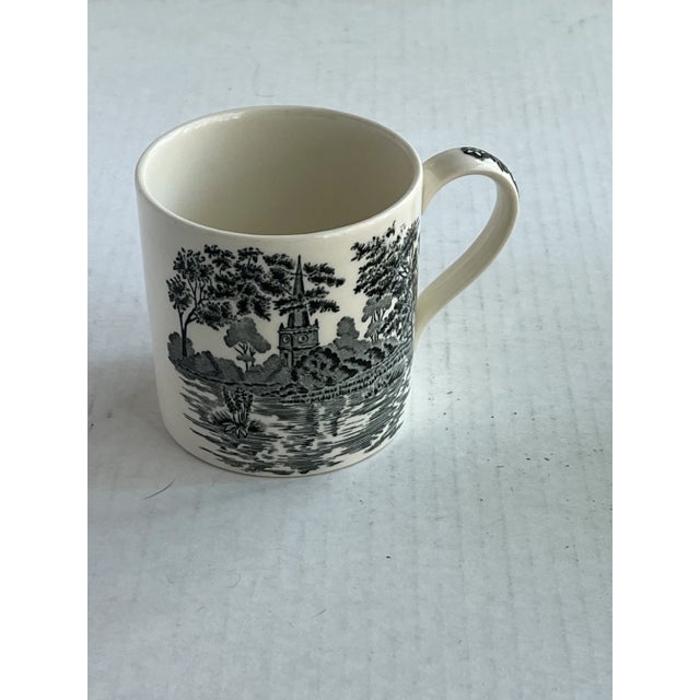 English Spode England Italian Black/White Demitasse Cup and Saucer & Wegewood Mug For Sale - Image 3 of 7