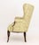Wood Chippendale Style Upholstered Wingback Armchair For Sale - Image 7 of 8