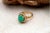 Gold Gold Ring with Cabochon-Shaped Emerald For Sale - Image 8 of 9