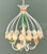 Cream Vintage Tole Daisy Chandelier For Sale - Image 8 of 12