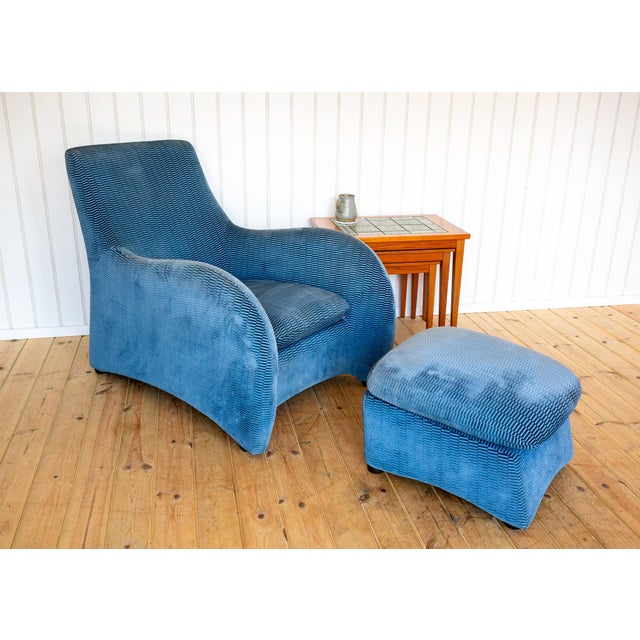 Set of Art Deco Style Loge Lounge Chair and Ottoman by Gerard van den Berg for Montis, 1980s For Sale - Image 18 of 18