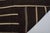 Textile Large Vintage Handwoven Kilim - Dark Brown & Off-White Striped Wool Area Rug For Sale - Image 7 of 8