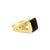 Contemporary Men's Square Onyx Ring with Gun Design on Band 14k Yellow Gold, Size 9 For Sale - Image 3 of 3