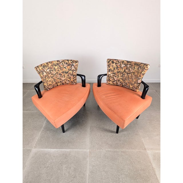 Black Set of Esprit Armchairs by Brunati & Zerbaro, 1980 For Sale - Image 8 of 18