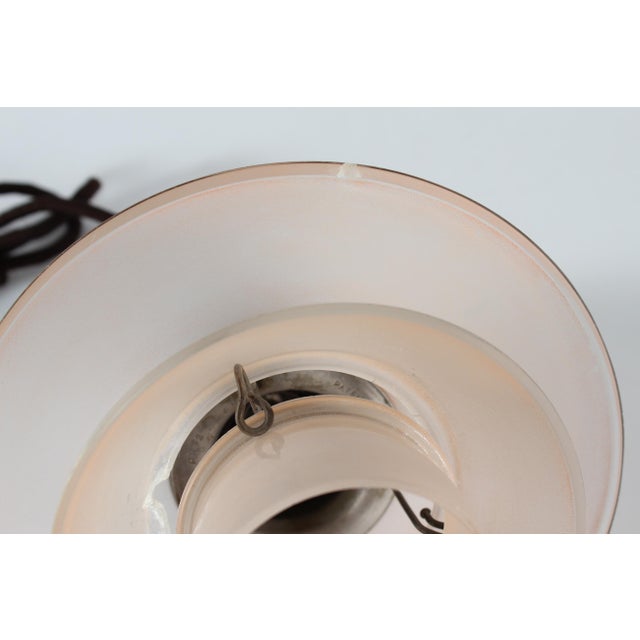 Art Deco Rose-Grey Glass Shades Pendant Light by Poul Henningsen for Louis Poulsen, Denmark, 1930s For Sale - Image 15 of 17