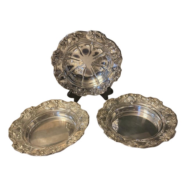 Vintage Towle Silverplate 7" Old Master Bowls - Set of 3 For Sale