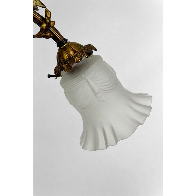 Louis XVI Neoclassical Style Hanging Light in Gilded Bronze, 1890s For Sale - Image 10 of 16