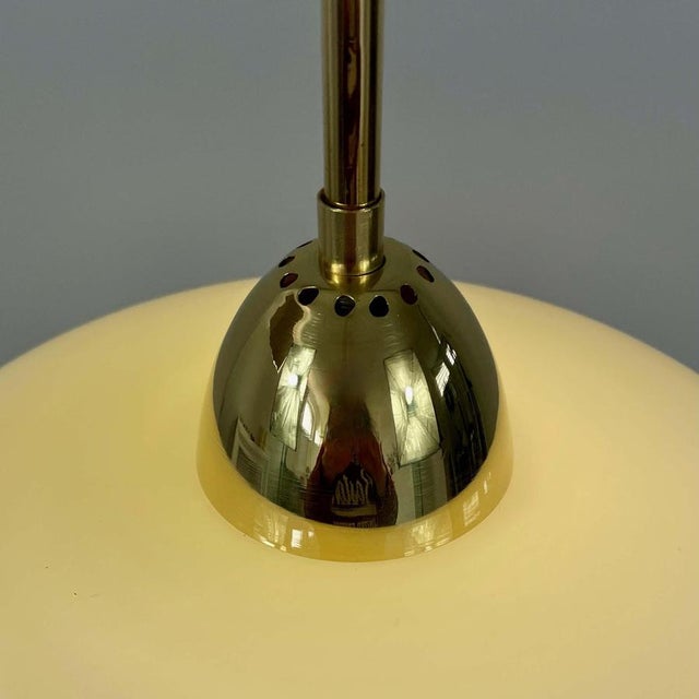 Art Deco Cream Opaline Glass and Brass Pendants, Germany 1930s, Set of 2 For Sale - Image 14 of 18