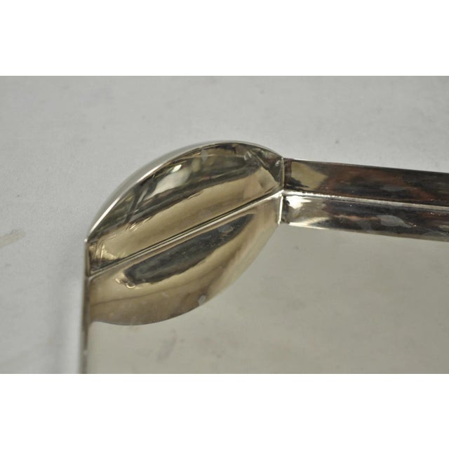Modern Art Deco Style Silver Plated Nickel Octagonal Vanity Bar Tray "Fe" For Sale In Philadelphia - Image 6 of 14