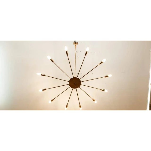 Brass Sputnik Ceiling Lights For Sale - Image 6 of 18