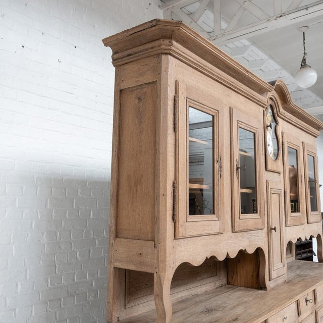 Large Oak 2-Part Buffet, France, 1780s For Sale - Image 4 of 14