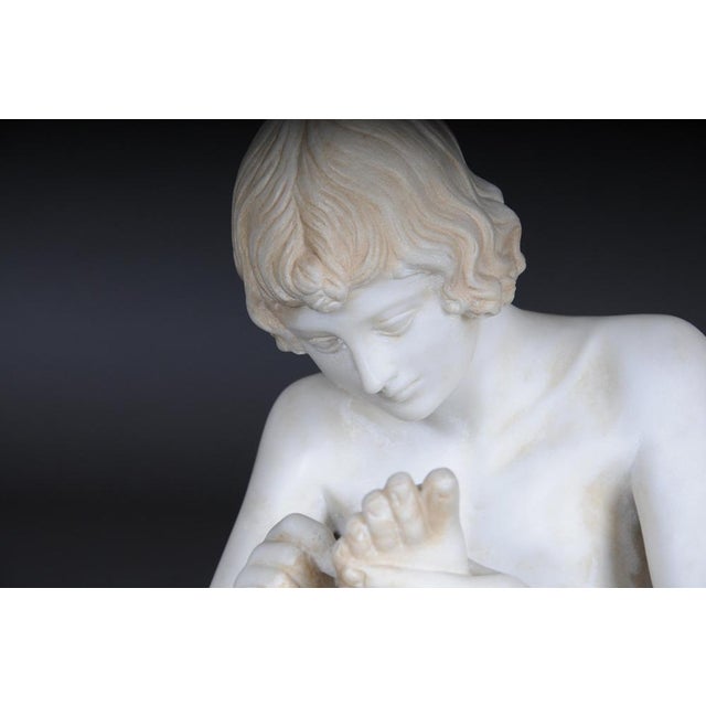 20th Century Marble Sculpture of Thorn Extractor Spinario For Sale - Image 16 of 18