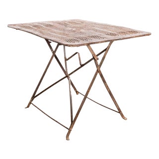 French Table with Perforated Top in the style of Mathieu Matégot, 1960s For Sale