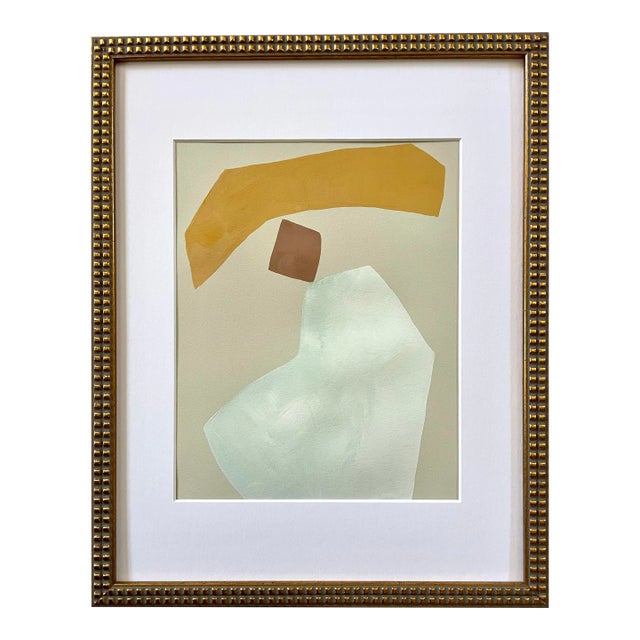 2023 "Sguardo" Contemporary Abstract Painting on Cotton Paper by Artist r.k. Red For Sale