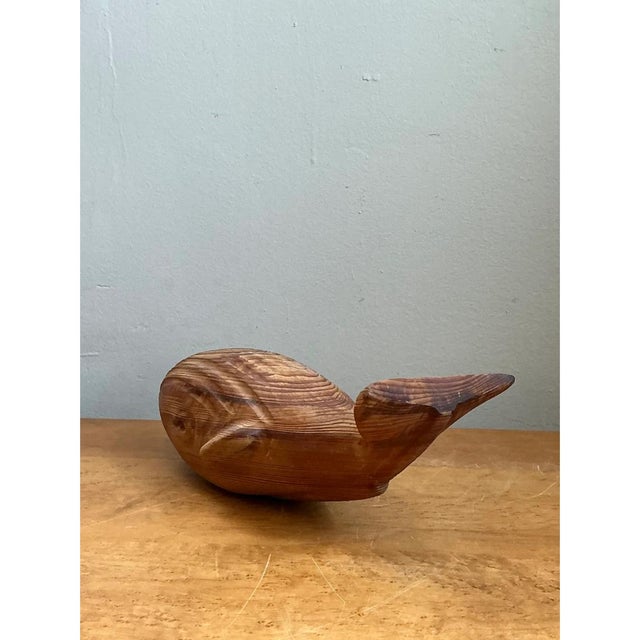Vintage Carved Wood Whale Sculpture For Sale - Image 9 of 15