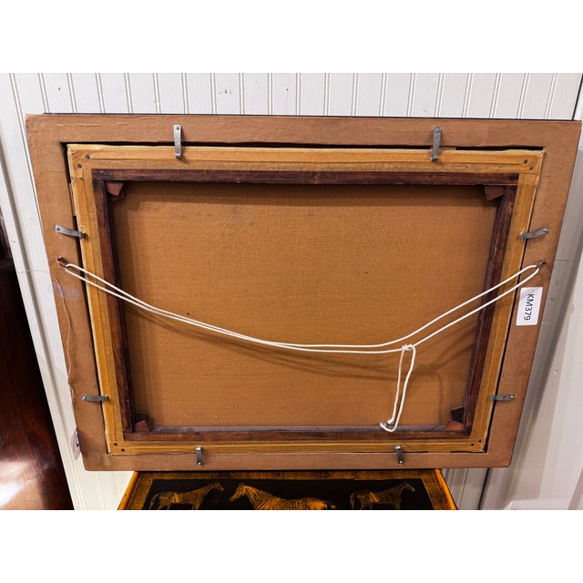 Oil on Canvas Horse in Stable For Sale - Image 9 of 9