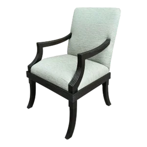 Art Deco J. Robert Scott Black Lacquer Arm Chair