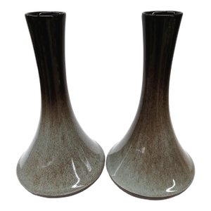 Artisan Mottled Ceramic Vases- A Pair
