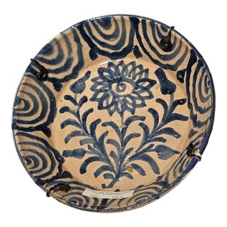 Mid 19th Century Spanish Ceramic Fajalauza Bowl From Granada For Sale