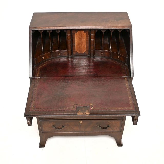Wood Antique Georgian Bureau Desk, 1790 For Sale - Image 7 of 13