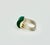 Metal 1980s Vintage Art Deco Boho Chic Sterling Silver & Malachite Cocktail Ring, Size 7. For Sale - Image 7 of 11