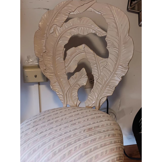 Mid 20th Century Mid 20th Century Iron Palm Beach RegencyRegency Upholstered Seat Chair For Sale - Image 5 of 10