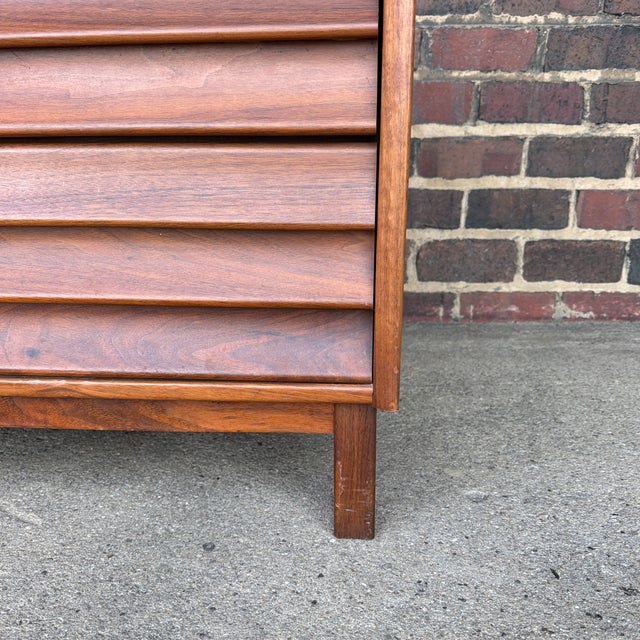 Wood American of Martinsville Wonderwood Walnut & Cane Credenza / Sideboard Dresser For Sale - Image 7 of 12
