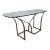 1980s Vintage Metal Base Console Table For Sale