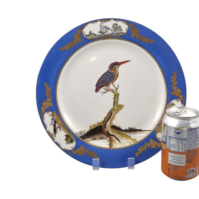 Royal Blue Bird Display Plates from Chelsea House, 1980s, Set of 4 For Sale - Image 10 of 11