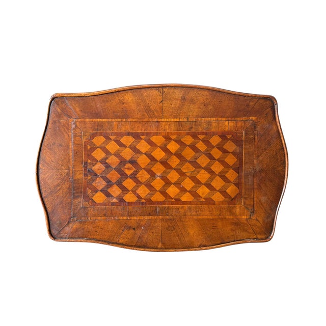 Wood 18th Century Louis XV Tiered Marquetry Table For Sale - Image 7 of 8