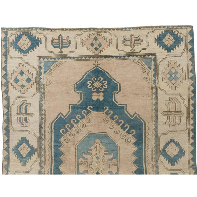 Vintage Circa 1940 Turkish Oushak Rug 7'5 X 10'4 For Sale - Image 4 of 10