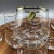 Transparent Bohemian Crystalex Geneve Old Fashion Gold Rim Whiskey/Scotch/Bourbon Glasses With Pressed Teak Tray-Set of 13 For Sale - Image 8 of 13