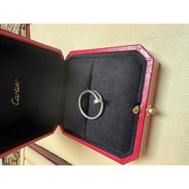 Cartier Just Ankle Nail Ring IJZ277 18k White Gold AU750 AUTHENTIC Nail Ring For Sale - Image 13 of 18
